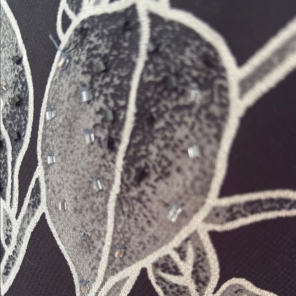 Beaded Black Floral Dress - Picture 5 of 11